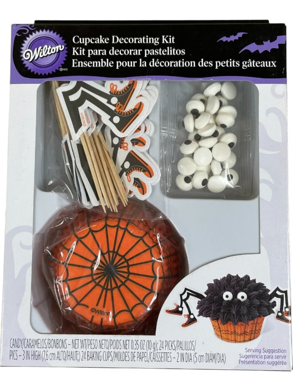 Wilton Bat Halloween 24 Cupcake Decorating Kits Lot of 2 New Sealed